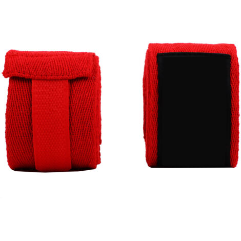 Paire de bandes de boxe élastiques pour adultes - Muay Thai, Kickboxing (Rouge)