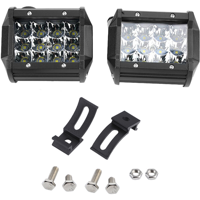 Debuns - Paire de barre de travail led universelle 4 pouces 4 rangées 36W pour voiture, camion,de