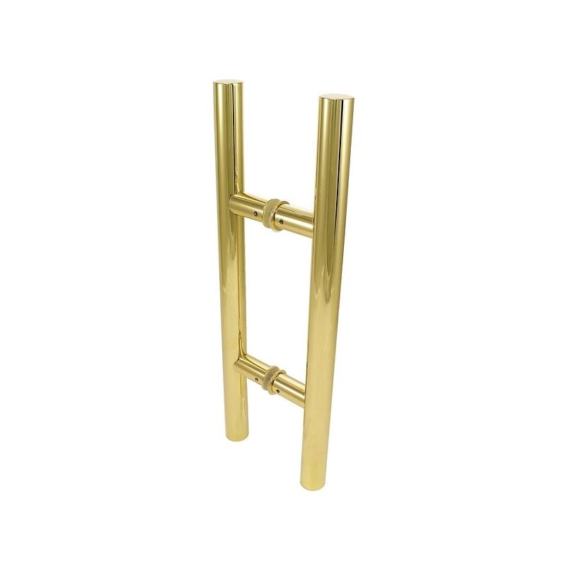 Paire de baton de maréchal droit laiton poli brillant ø 40mm - longueur 440 entraxe 200 - Kit de mon Cuivrinox