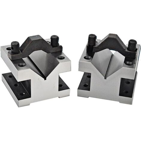 Paire de blocs en V assortis, pince serrage VEE, outil mesure, bricolage, précision assortie à 90 ° -