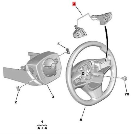 paire de boutons de commande de régulateur de vitesse au volant 4112QK pour Peugeot--