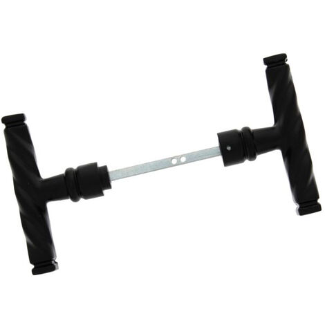 Paire De Boutons Torsade Aluminium Laque Noir
