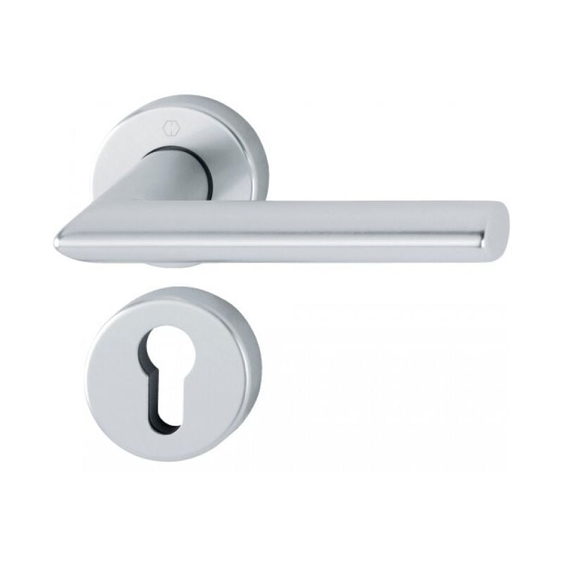 Hoppe - Paire de béquilles sur rosace Stockholm 1140/42K/42KS Argent Alu - Clé i - 2834295