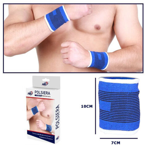 Paire De Bracelets élastiques Pour Fitness Sport Protection Hypoallergénique Bleu