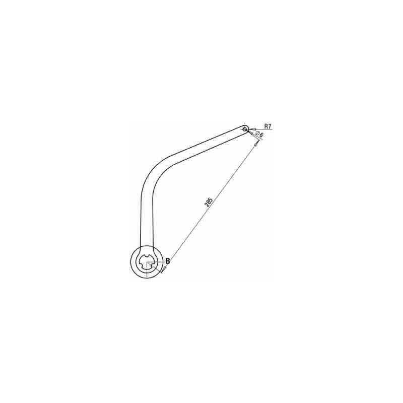 Paire de Bras Alternatifs Nd2 Pour N1d Marron Ral 8017 Faac 57273 Automatismes