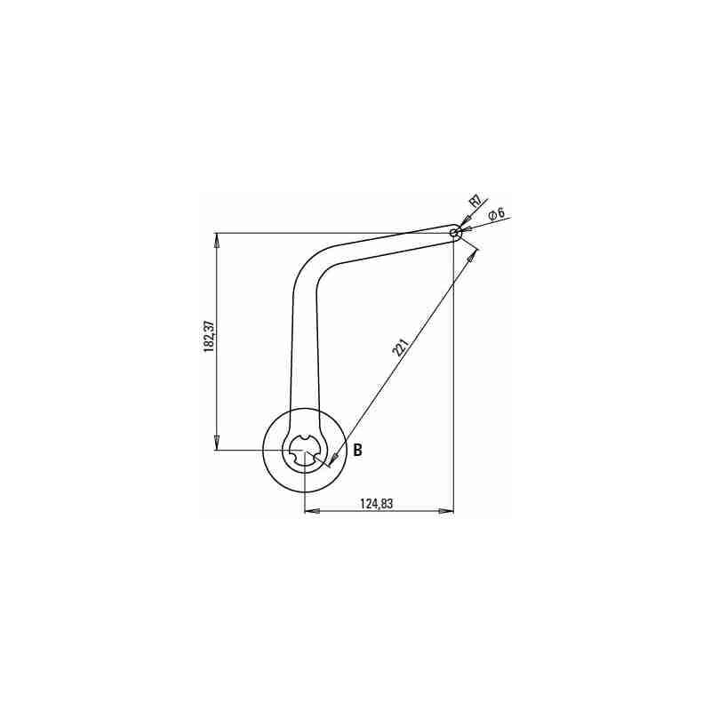 Paire de bras Nd5 pour automatisme N1d Blanc Ral 90 Faac 5730 Automations