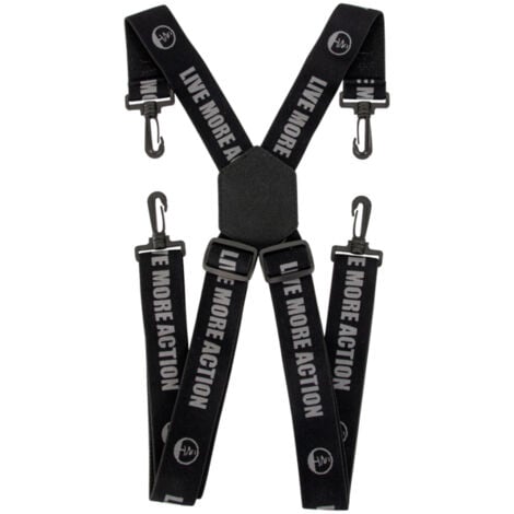 LMA Paire de bretelles élastique MOUSQUETON - NOIR