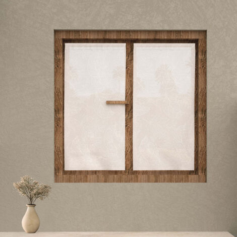 Paire de brise bise 45x90 cm CELIA blanc, par Soleil d'Ocre