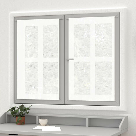 Paire de brise bise lin 60x90 cm LINEN blanc, par Soleil d'Ocre