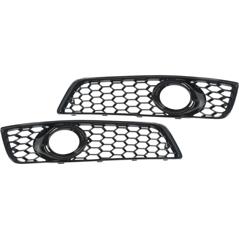 Jeffergarden - Paire de caches de calandre antibrouillard avant noir brillant 8P0807682D remplacement gauche droite pour A3 8P 2009‑2013