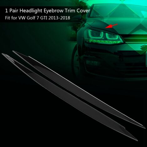 Paire de caches phares Golf 7 GTI 2013-2018, sourcils noirs pour optiques