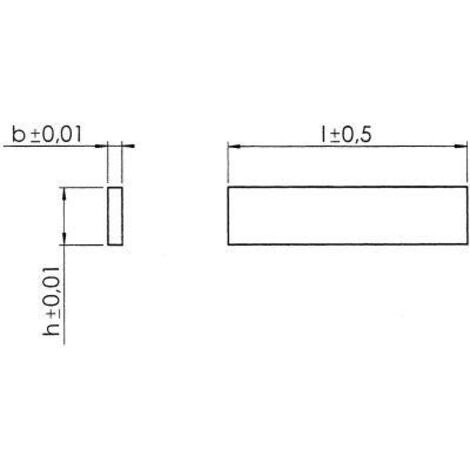 Paire de cales parallèles, Dimensions l x H x L : 8 x 26 x 250 mm