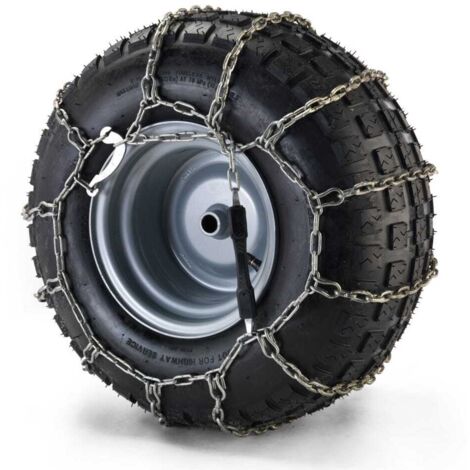 Paire de chaînes à neige pour roues de tracteur de pelouse 18'' ORIGINAL CASTELGARDEN