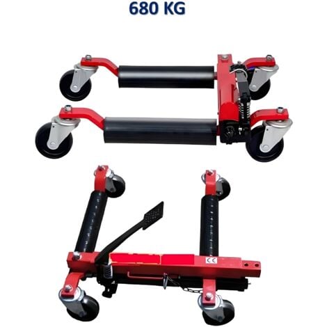 Paire de Chariots Go Jack hydrauliques 680 kg / Crics de déplacement-positionnement