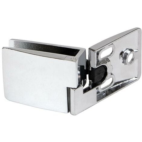 Paire de charnières pour porte en verre chromées épaisseur 4 à 5mm - BLUM - 1205011 X 2