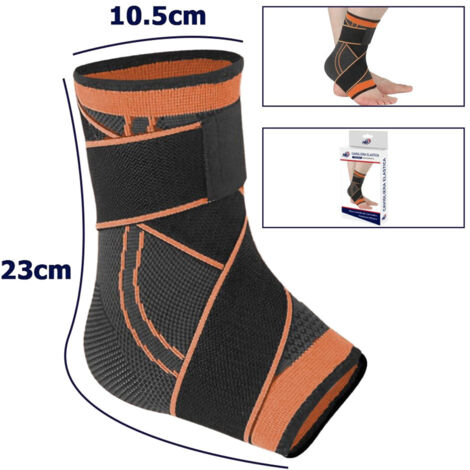 Paire De Chevillères De Sport élastiques Hypoallergéniques Orange