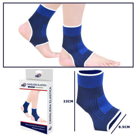 Paire De Chevillères élastiques Hypoallergéniques Sport Fitness Bleu