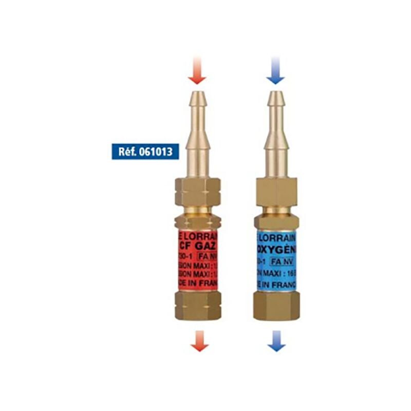 Le Lorrain - Paire de clapets arpf cf 16x150 d/g olives étagées 6.3 et 10mm