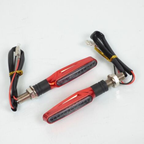 Paire de clignotant rouge séquentiel à LED 12V Tun'R Smogg V2