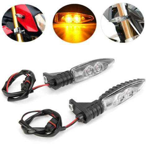 Paire de clignotants avant à LED 12 V de remplacement pour S1000RR R1200GS F800GS, lentille transparente,de DEBUNS