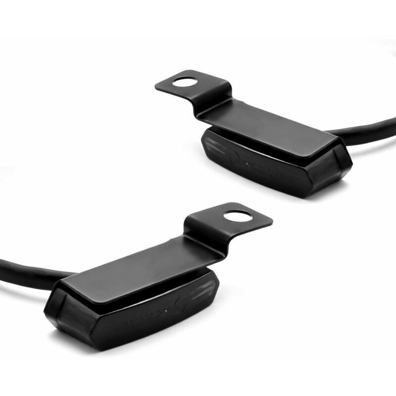 Linghhang - 1 Paire de clignotants led universels, clignotant d'embrayage de frein de guidon fluide, mini clignotant de moto, noir