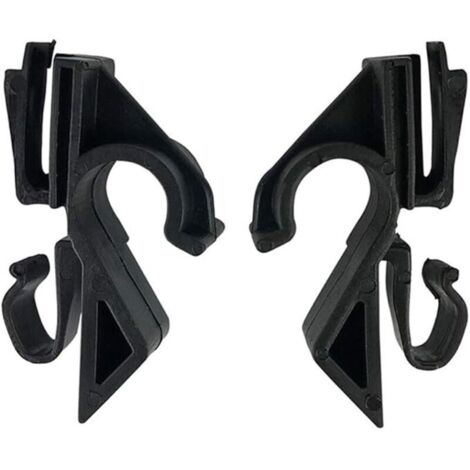 Paire de clips noirs pour porte-colis de véhicule, Installation facile, accessoires de voiture arrière durables, remplacement en plastique à ajustement Direct pour Fiat Grande Punto