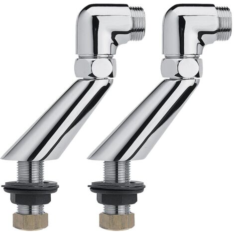 Paire de colonnettes excentrées 50 mm mâle-mâle 15x21-20x27 - SAS ANQUIER