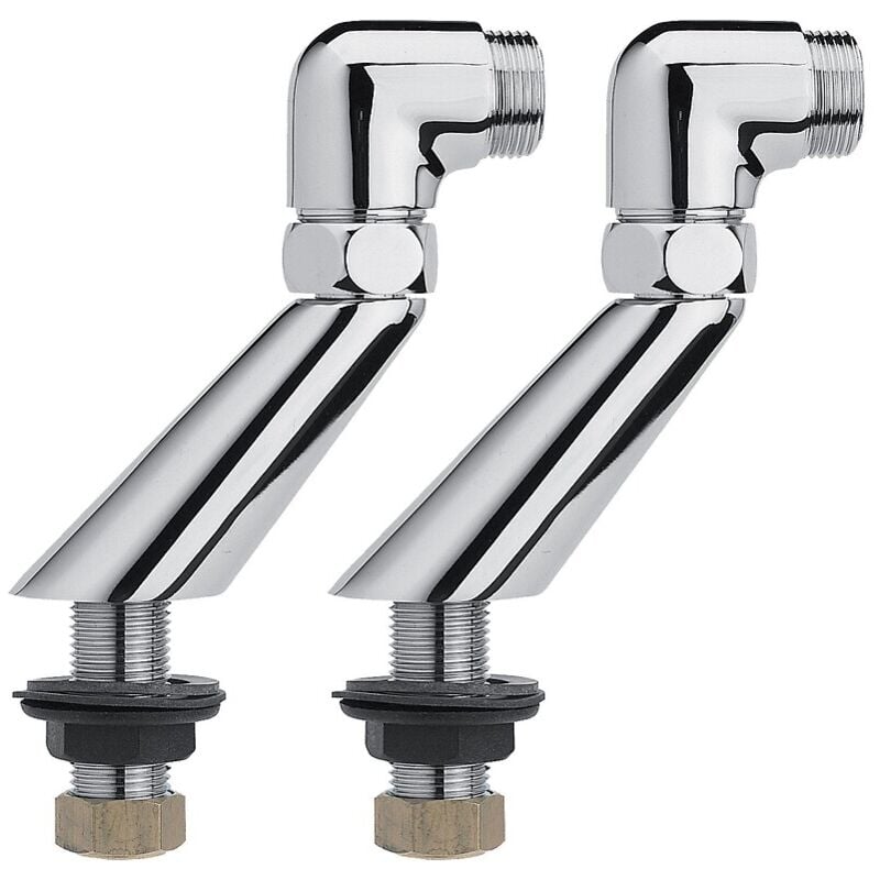 Sans Marque - Paire de colonnettes excentrées 50 mm mâle/mâle 15x21-20x27