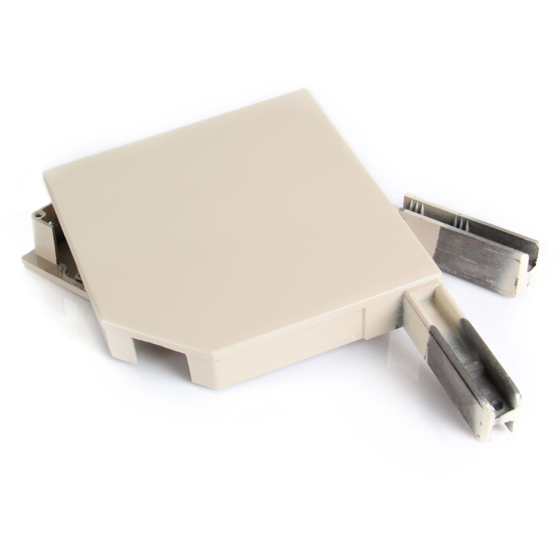 Par de carrilleras de pecho para contraventana seccionada a 45° - 150cm - Beige