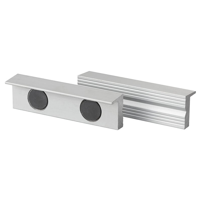 Paire de couvre-mors magnetiques en aluminium pour etau de 125mm Fervi 0520/125A