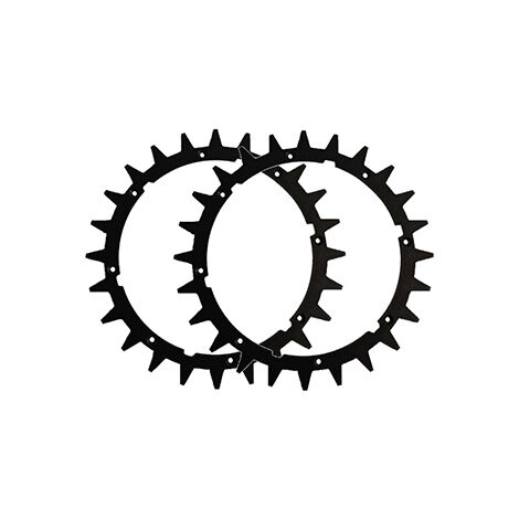 paire de crampons de roues pour tondeuses robot, adaptable worx, modèles landroid l et kress. ø ext 204mm.