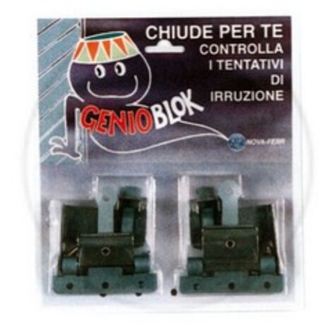 paire de crochets antivol pour volets Genioblock volets inox bloquA s
