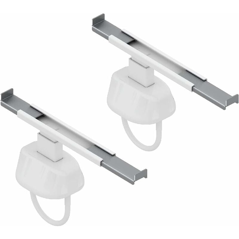 Paire de crochets pour radiateur - supports à fixer au radiateur - s'adapte aux radiateurs tubulaires avec des collecteurs de 45 mm à 60 mm de