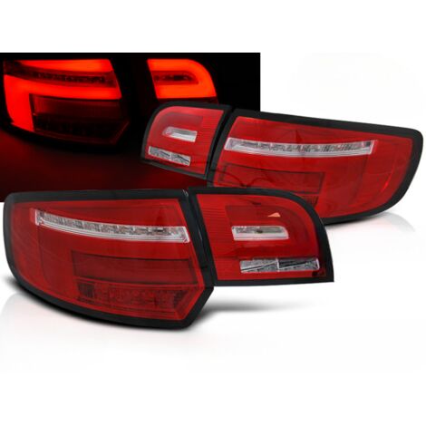 Paire de feux arriere Audi A3 8P sportback de 2003 a 2008 FULL LED rouge et blanc