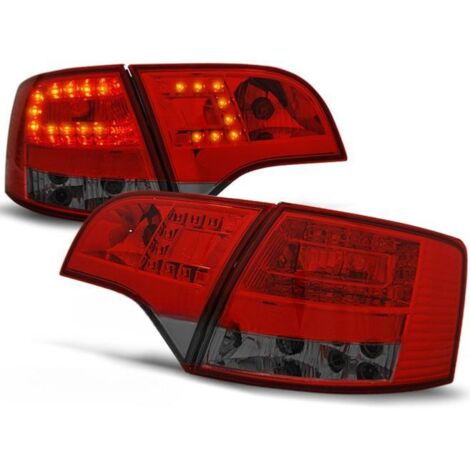 Paire de feux arriere Audi A4 B7 break de 11/2004 a 03/2008 LED rouge fume