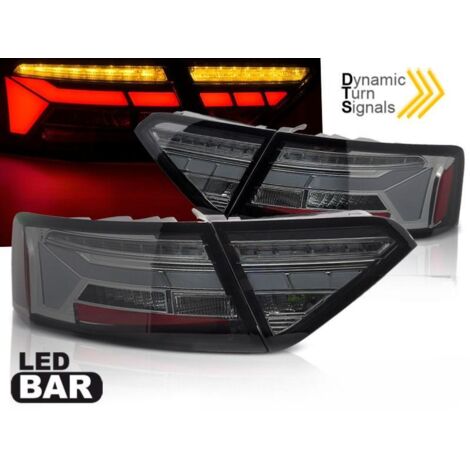 Paire de feux arriere Audi A5 de 2011 a 2015 LED BAR fume