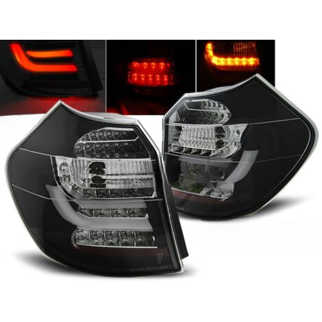 Paire de feux arriere BMW serie 1 E81/E87 LCI de 09/2007 a 2011 LED BAR noir