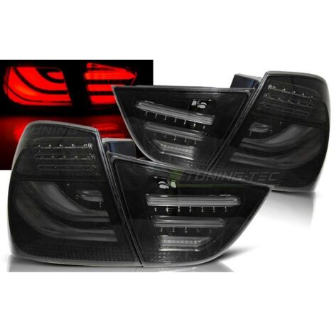 Paire de feux arriere BMW serie 3 E90 Berline 09-11 LED BAR noir fume
