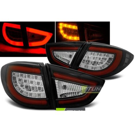 Paire de feux arriere Hyundai IX35 09-15 LED BAR noir chrome