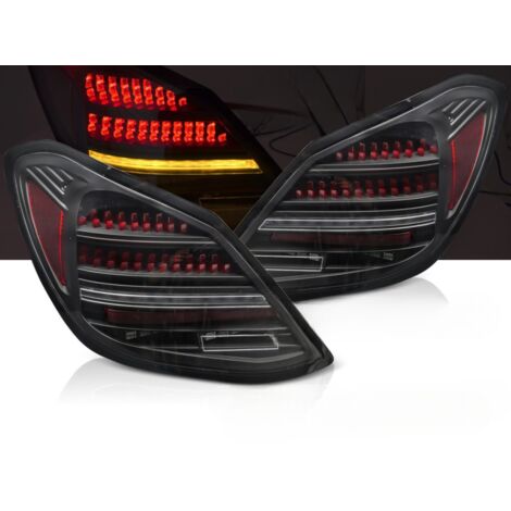 Paire de feux arriere Mercedes Classe C W205 de 2014 a 2021 Noir Rouge - FULL Led Dyn