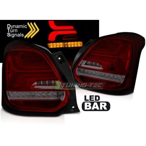 Paire de feux arriere Suzuki Swift 17-20 FULL LED Rouge Fume