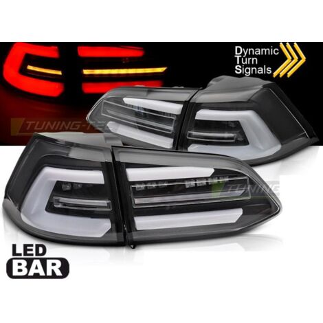 Paire de feux arriere VW Golf 7 13-17 FULL LED BAR Dyn Noir