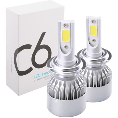 Paire De Feux De Croisement C6 Hb3 9005 6000k Led 8v-48v F 36w/3800lm Voiture Moto