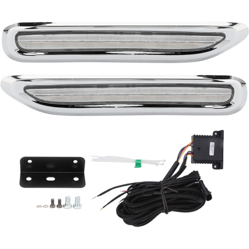 Paire de feux de jour LED pour voiture, clignotant, blanc, jaune, 12V, pour RX RX300 1998 – 2003