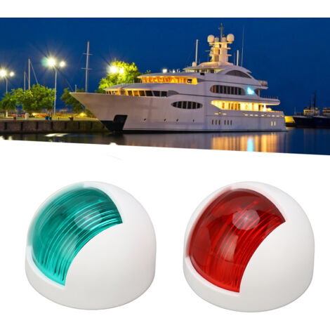 Paire de feux de navigation LED étanches rouges et verts pour signalisation latérale 12V