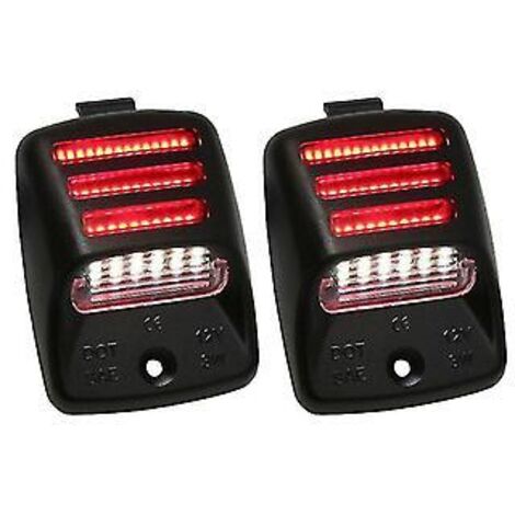 paire de feux de plaque d'immatriculation à LED rouges, feux de position arrière/feux antibrouillard arrière pour Tacoma Tundra 2005-2015