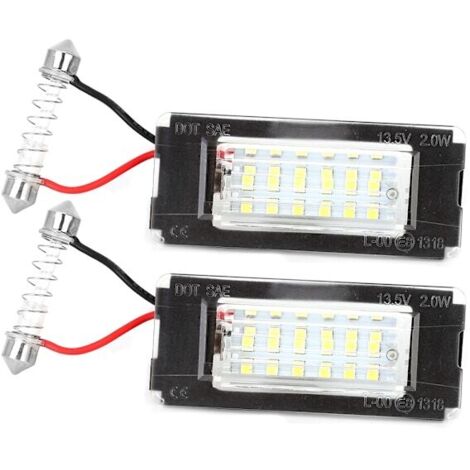 Paire de feux de plaque d'immatriculation à LED SMD 12V 18, compatibles avec MINI Cooper R56 R57 R58 R59 2006-2014