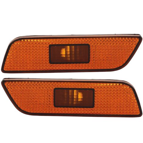 Paire de feux de position avant 30744360 (gauche et droit) sans ampoules pour Audi S80 (2002-2006), jaunes.