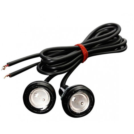 Paire De Feux De Voiture Cob 12v 3w Led Blanc Canbus Eagle Eye Marcia