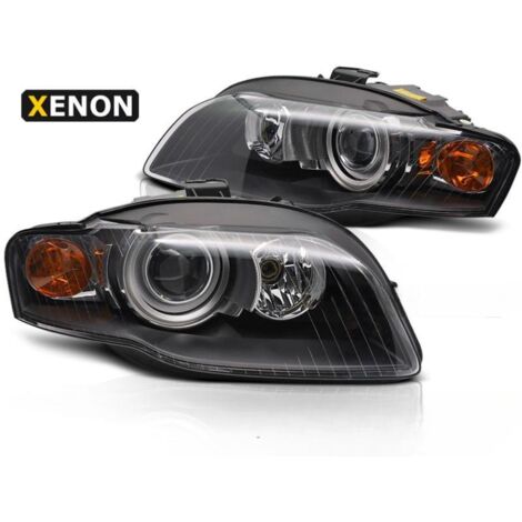 Paire de feux phares Audi A4 B7 04-08 Xenon noir-41046427